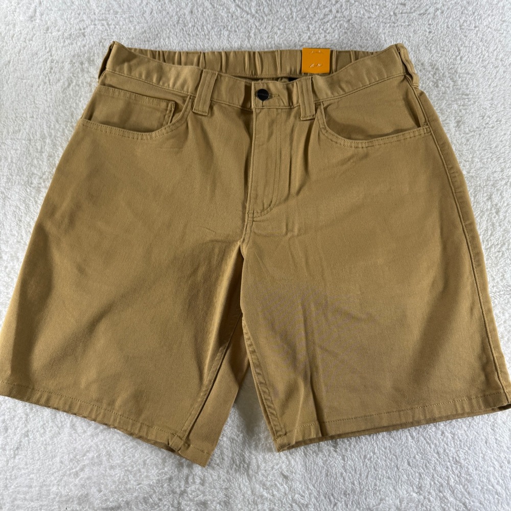 Carhartt‎ Force Shorts Relaxed Fit Khaki 33x9" Inseam Flat Front Tan NEW NWT